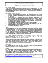 Document preview: Instructions for Form CSX1802 Request to Remove Child Support Magistrate for Cause - Minnesota