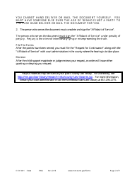 Form CSX1401 Instructions - Request for Continuance - Minnesota, Page 2