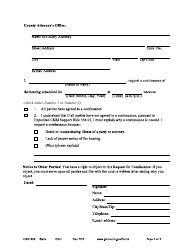 Form CSX1402 Request for Continuance - Minnesota, Page 2