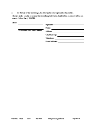 Form CSX1702 Request and Affidavit for County to Serve Papers - Minnesota, Page 2