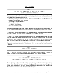 Form CSX701 Instructions - Response to Motion to Correct Clerical Mistakes - Minnesota, Page 2