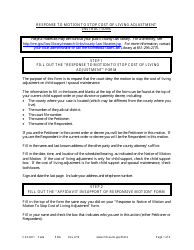 Document preview: Form CSX2201 Instructions for Response to Motion to Stop Cola - Minnesota