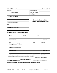 Document preview: Form CSX1802 Request to Remove Child Support Magistrate for Cause - Minnesota