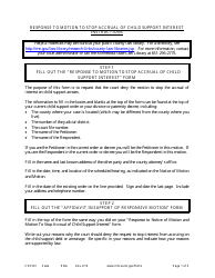 Document preview: Form CSX501 Instructions - Response to Motion to Stop Interest - Minnesota