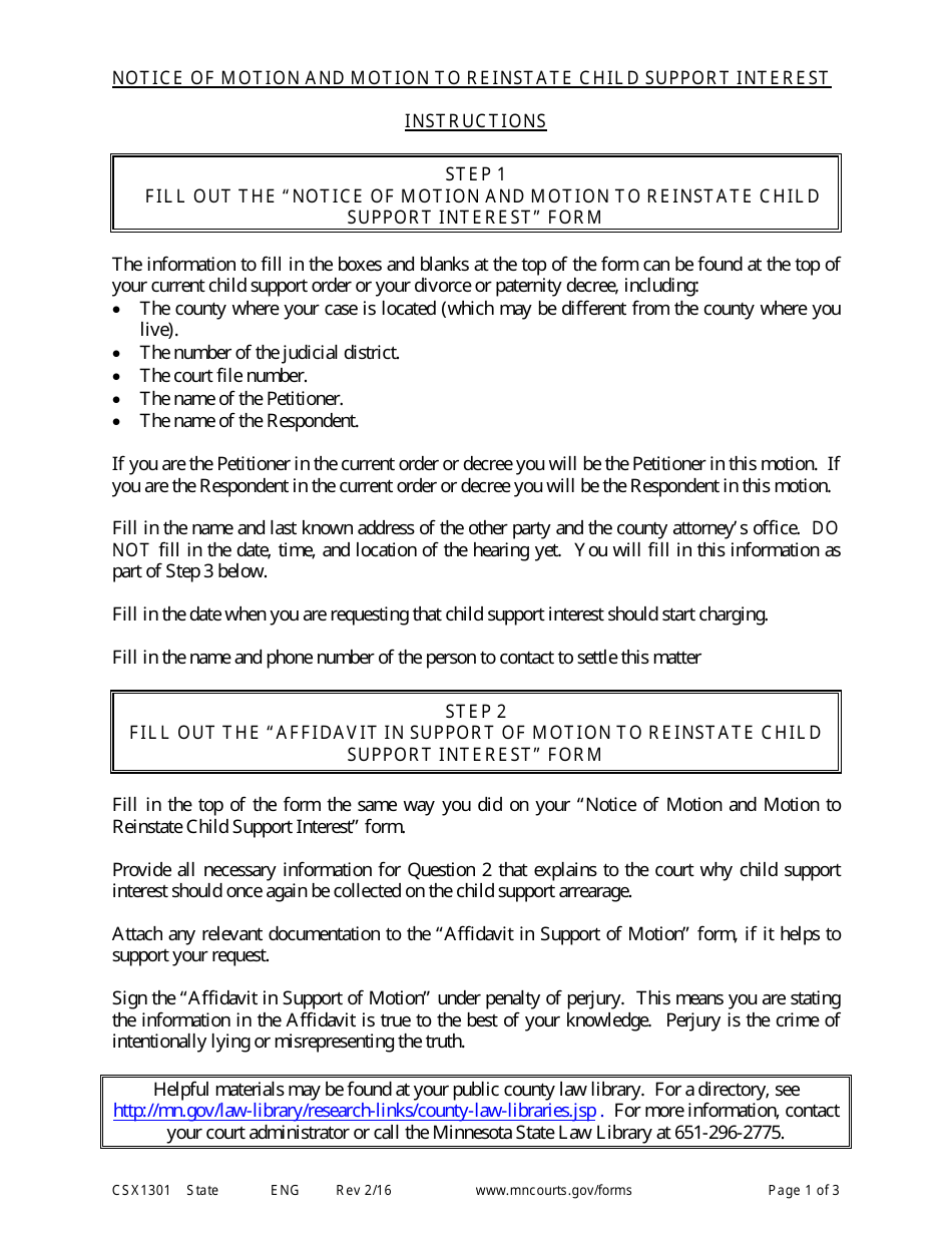 Form CSX1301 - Fill Out, Sign Online and Download Printable PDF