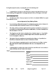 Form CSX502 Response to Notice of Motion and Motion to Stop Accrual of Child Support Interest - Minnesota, Page 2