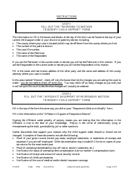 Form CSX301 Instructions for Response to Motion to Modify Support - Minnesota, Page 2