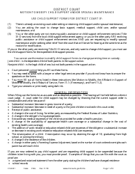 Instructions for Form CSD202 Notice of Motion and Motion to Modify Child Support and/or Spousal Maintenance - Minnesota