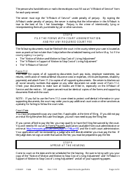 Form CSD401 Notice of Motion and Motion to Stop Cost of Living Adjustment Instructions - Minnesota, Page 4