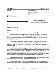 Form CSD601 Notice to Obligor of Medical Support Enforcement - Minnesota