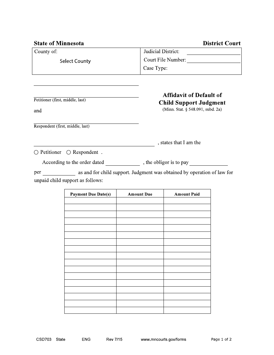 Form CSD703 - Fill Out, Sign Online and Download Fillable PDF ...