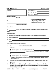 Form EXP106 Order Concerning Sealing/Expunging of Records - Minnesota