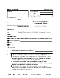 Form EXP105 Order Concerning Sealing/Expunging of Records - Minnesota