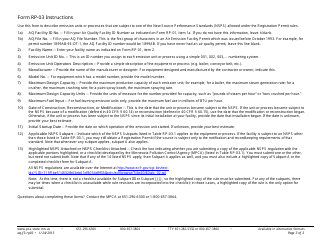 Form RP-03 Nsps Requirements Form for Registration Permits - Air Quality Permit Program - Minnesota, Page 3