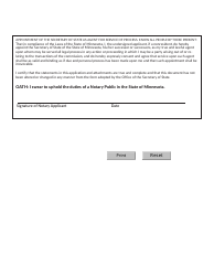 Notary Commission Application Form - Minnesota, Page 3