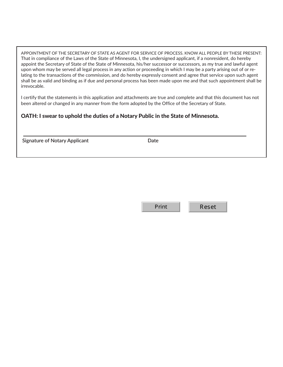 Notary Commission Application Form - Minnesota, Page 3
