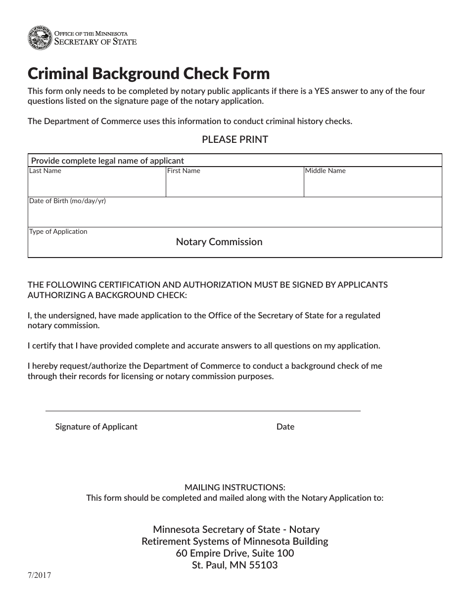 Notary Commission Application Form - Minnesota, Page 5
