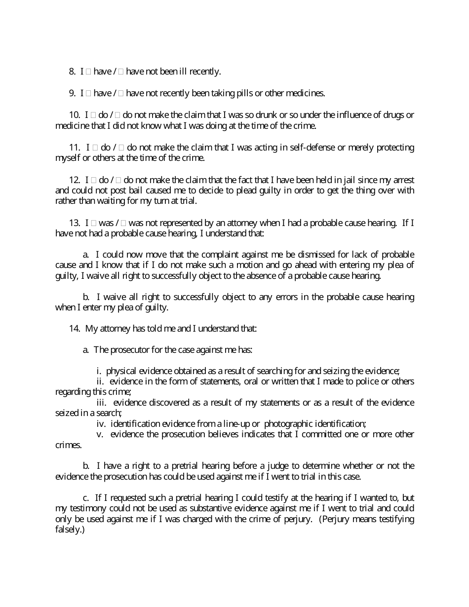 Appendix A Petition to Enter Plea of Guilty in Felony Case Pursuant to Rule 15 - Minnesota, Page 2