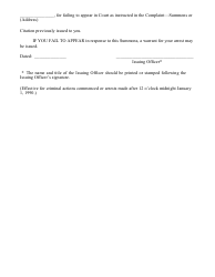 Form 7 Application and Summons for Obtaining Defendant&#039;s Appearance in Court for Failure to Appear in Response to Summons or Citation - Minnesota, Page 2