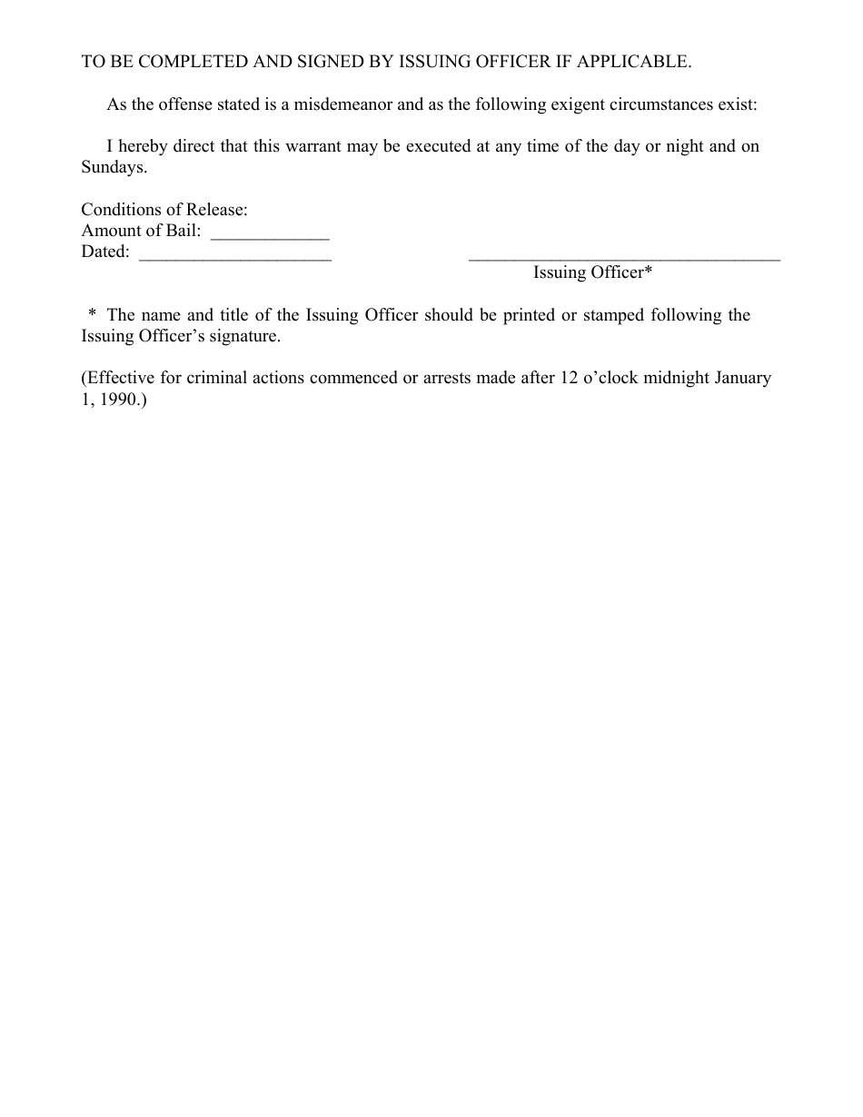 Form 10 Application and Warrant for Obtaining Defendants Appearance for Violation of Conditions of Release, Pursuant to Rule 6.03, Subd. 1 - Minnesota, Page 2
