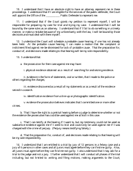 Form 11 Petition to Proceed as Pro Se Counsel - Minnesota, Page 2