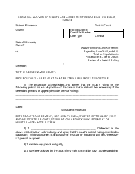Document preview: Form 32C Waiver of Rights and Agreement Regarding Rule 26.01, Subd. 4 - Minnesota