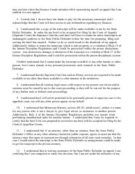 Form 39 Request for Determination of Competency to Proceed Pro Se on Appeal - Minnesota, Page 2
