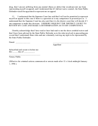 Form 39 Request for Determination of Competency to Proceed Pro Se on Appeal - Minnesota, Page 3