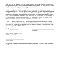 Form 38 Waiver of Counsel on Post-conviction Proceedings - Minnesota, Page 3