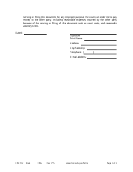 Form CNC102 Petition for Reconsideration of Denial of Firearm Permit - Minnesota, Page 2