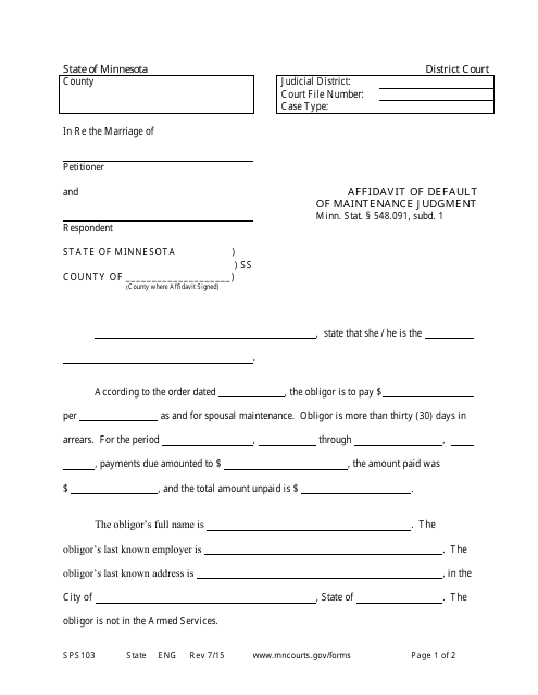 Form SPS103  Printable Pdf