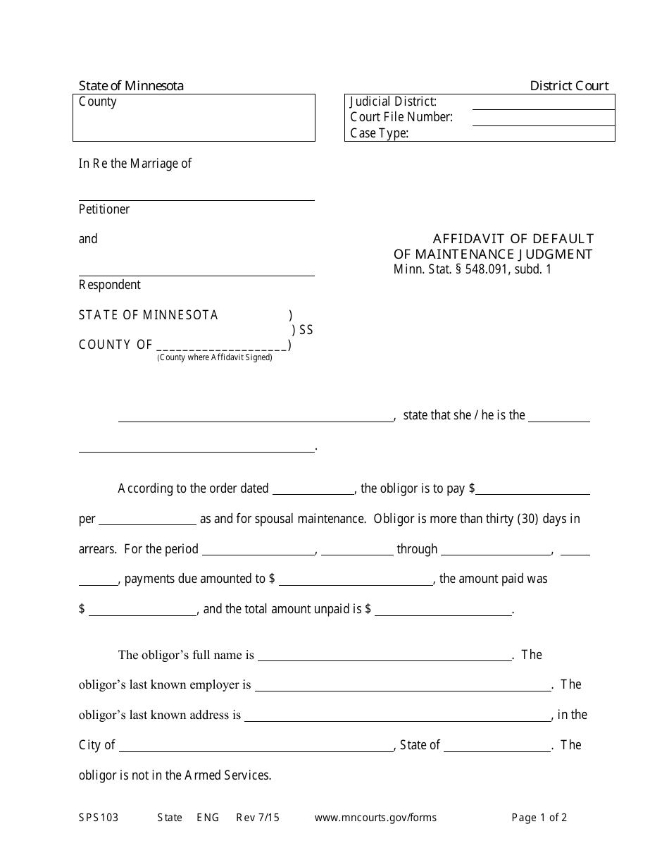 Form SPS103 - Fill Out, Sign Online and Download Printable PDF ...