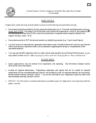 Form T2 Charitable Trust Financial Statement - Minnesota, Page 2
