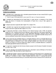 Form T3 Charitable Trust Exemption Form - Minnesota, Page 3