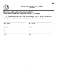Form T3 Charitable Trust Exemption Form - Minnesota, Page 4