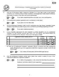 Form PFR1 Professional Fundraiser Registration Statement - Minnesota, Page 4