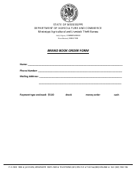 Document preview: Brand Book Order Form - Mississippi
