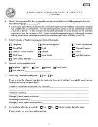 Form PFR2 Professional Fundraiser Solicitation Notice - Minnesota, Page 4