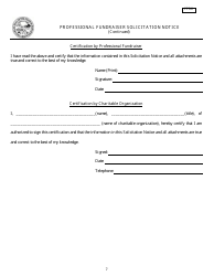 Form PFR2 Professional Fundraiser Solicitation Notice - Minnesota, Page 7