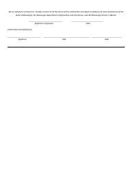 Farm Certification Application Form - Mississippi, Page 2