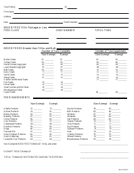 Form 1446 Commercial Feed Tonnage Report - Mississippi, Page 2