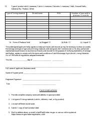 Form 1636 Application for Agricultural Liming Material Permit - Mississippi, Page 2
