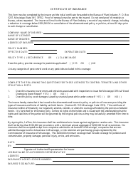 Document preview: Certificate of Insurance - Mississippi