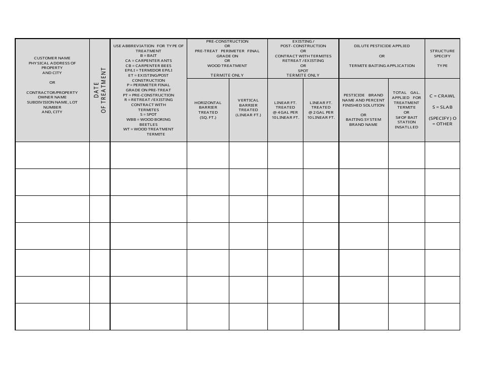 Monthly Report of Wood Destroying Insect Control Work - Mississippi, Page 4