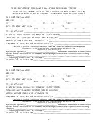 License Exam Application for Pest and Weed Control Categories, Landscape Horticulturist and Tree Surgery - Mississippi, Page 3