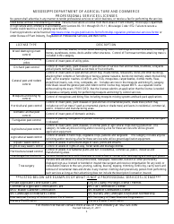 License Exam Application for Pest and Weed Control Categories, Landscape Horticulturist and Tree Surgery - Mississippi, Page 5