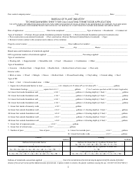 Technician Work Sheet for Calculating Termiticide Application - Mississippi