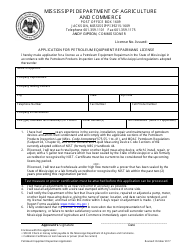 Application for Petroleum Equipment Repairmans License - Mississippi, Page 2