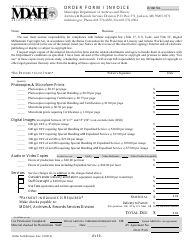 Document preview: Order Form / Invoice - Mississippi