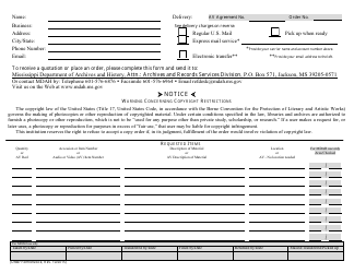 Order Form / Invoice - Mississippi, Page 2
